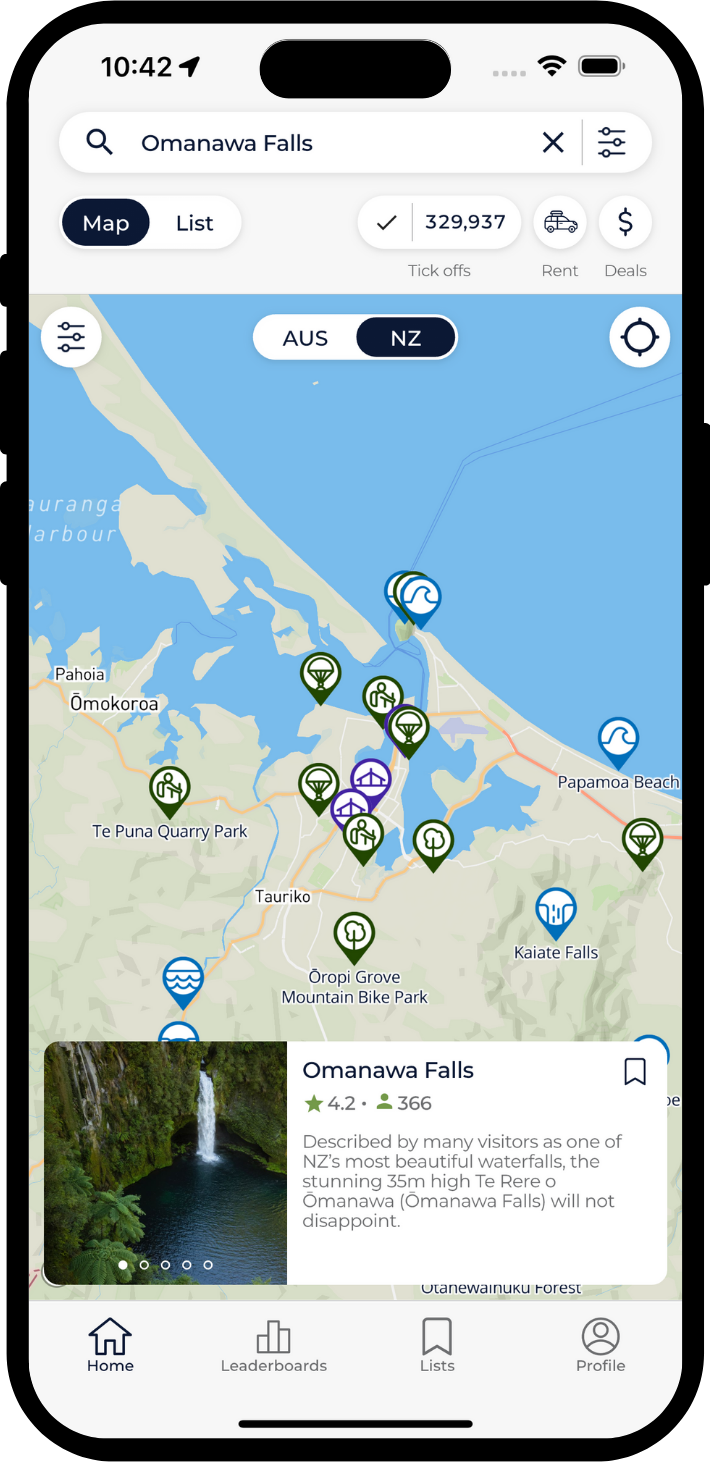 Roady app map interface